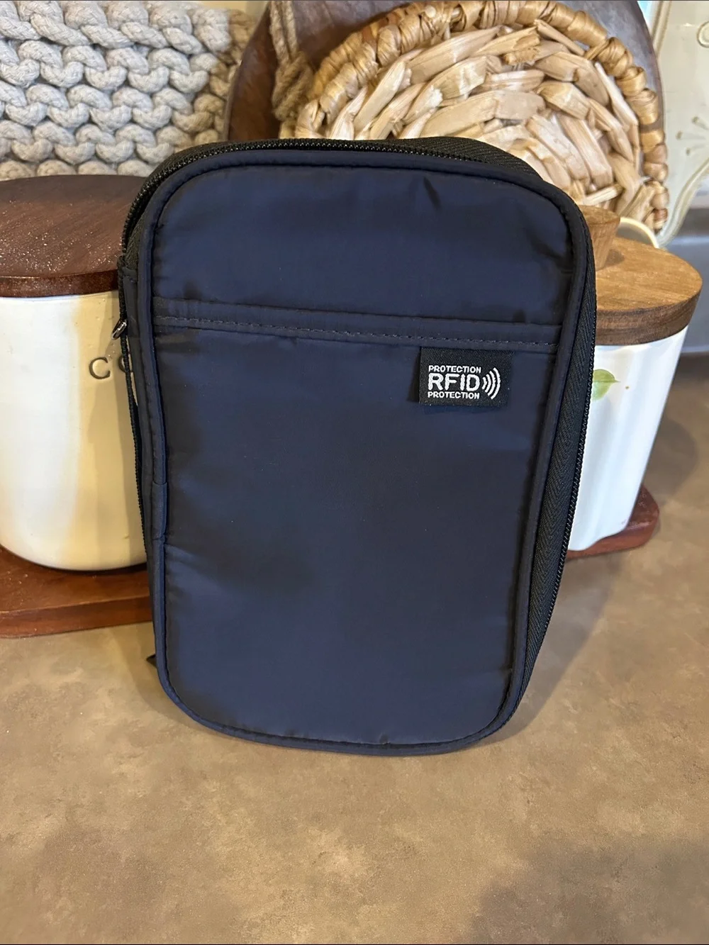 RFID Travel Passport Family Wallet Navy